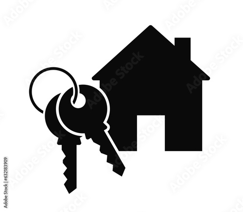 House door key vector icon