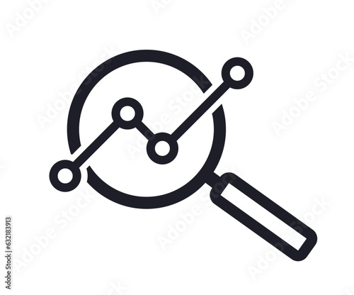 Magnifying glass marketing targeting icon