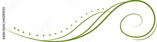 Thin curved line decoration