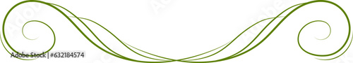 Thin curved line decoration