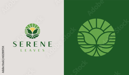 Leaf Flower Plant Logo Template. Universal creative premium symbol. Vector illustration. Creative Minimal design template. Symbol for Corporate Business Identity