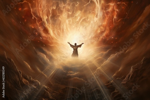 ascension of the lord to heaven religious illustration