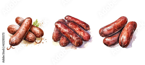 culinary liver sausage watercolor