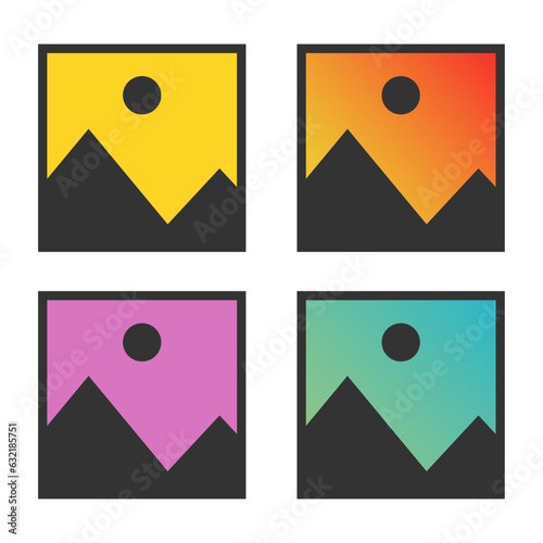 Set of No image vector symbol, missing available icon. No gallery for this moment placeholder