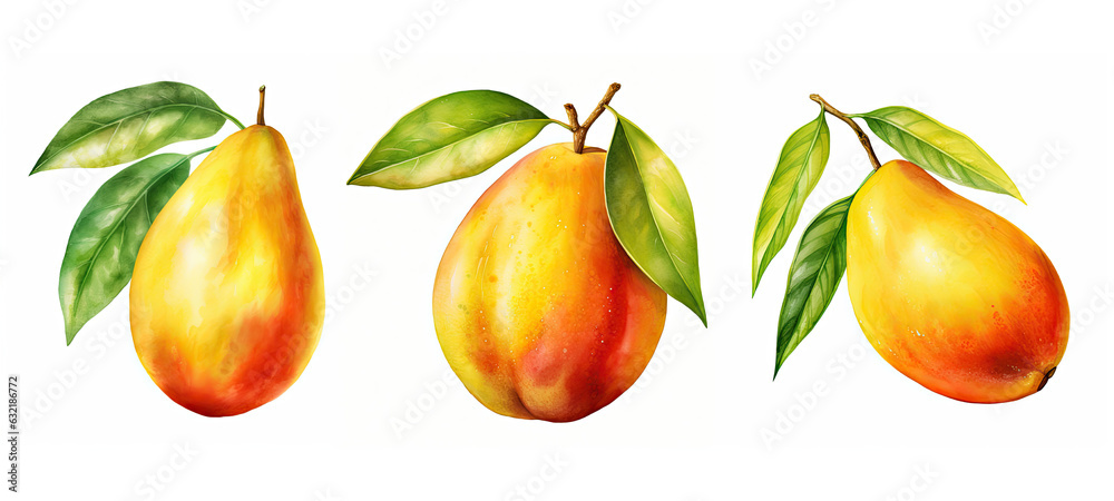 tropical mango watercolor tropical mango watercolor
