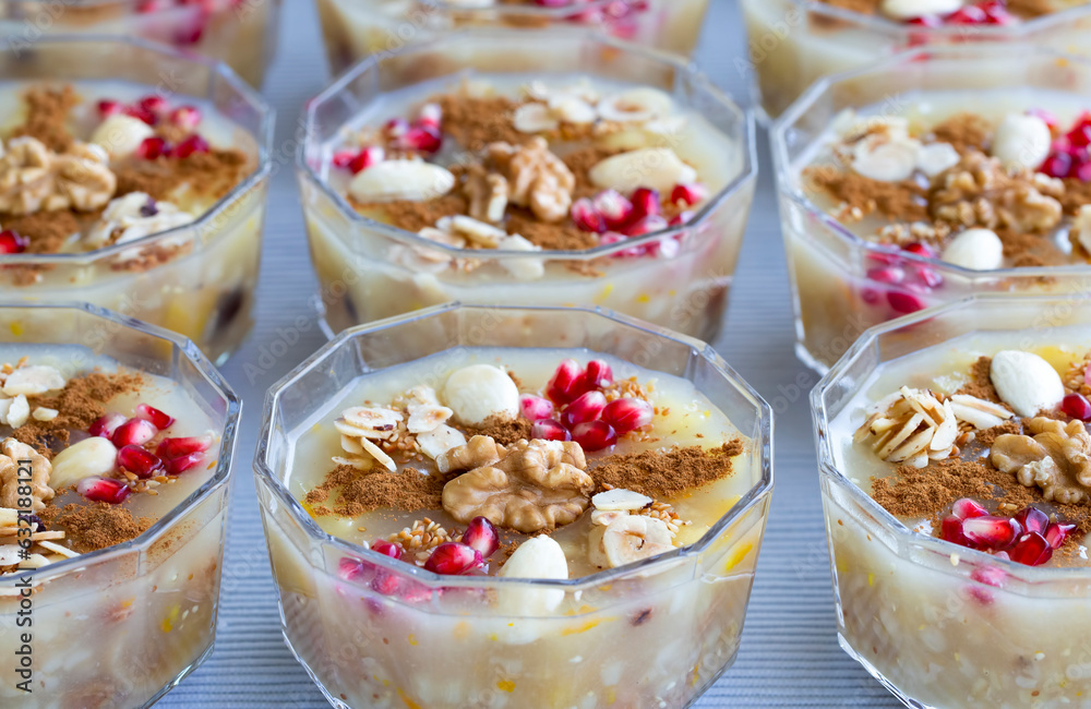 Traditional delicious Turkish dessert; Ashura (Asure) Traditional delicious Turkish dessert; Ashura (Asure)