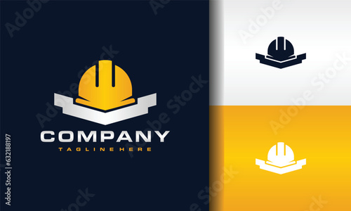 simple construction helmet logo