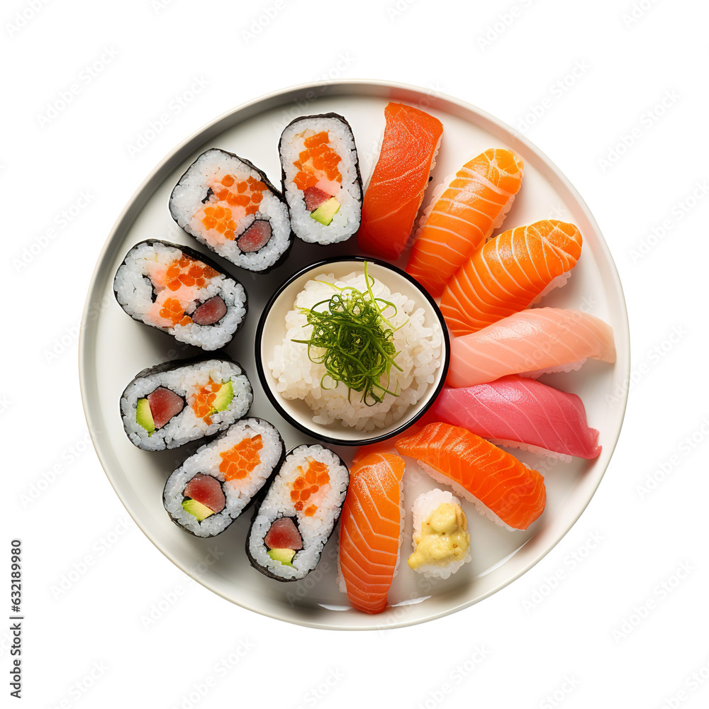 sushi with salmon