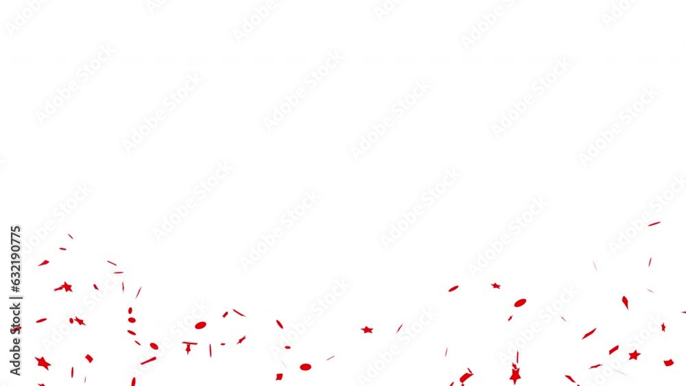 Red confetti party popper explosions on White and Green backgrounds, Alpha Channel 4K greeting animation Red confetti party popper explosions on White and Green backgrounds, Alpha Channel 4K greeting animation