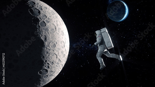 Astronaut in space.  Scienc...