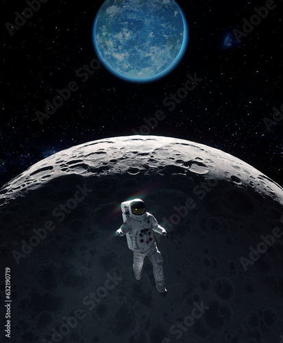 Astronaut in space.  Scienc...