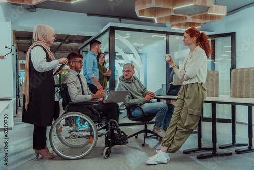 Young group of business people brainstorming together in a startup space, discussing business projects, investments, and solving challenges.