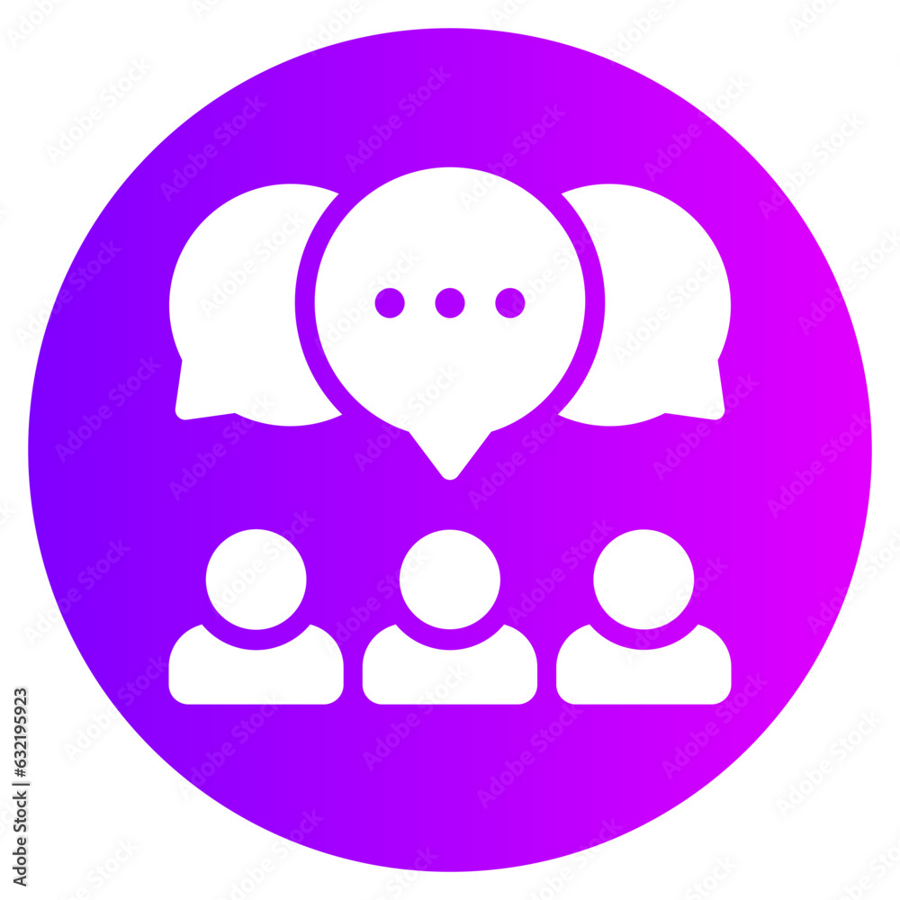 discussion gradient icon