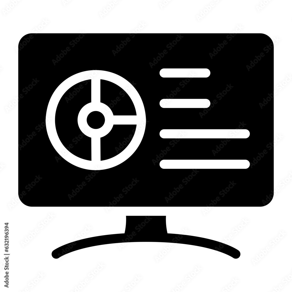 online analysis glyph icon