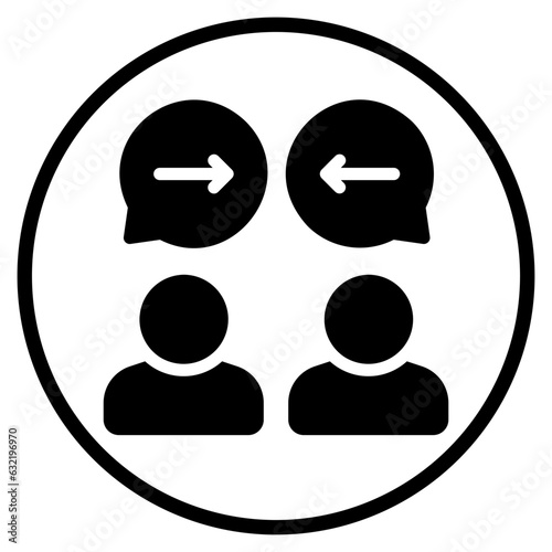 conflict of interest glyph icon