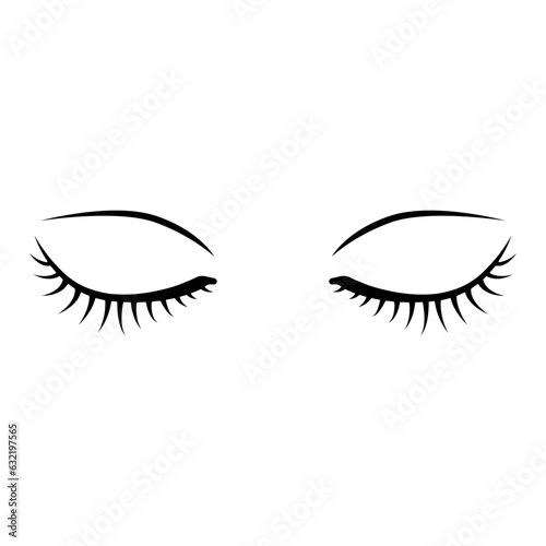Eyelashes icon vector on trendy style for design and print