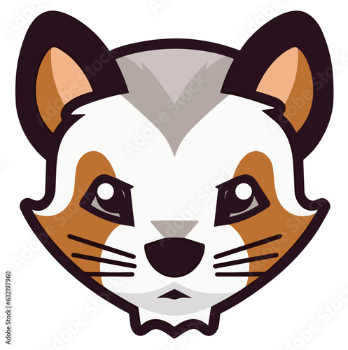 Ferret icon isolated on vector transparent background