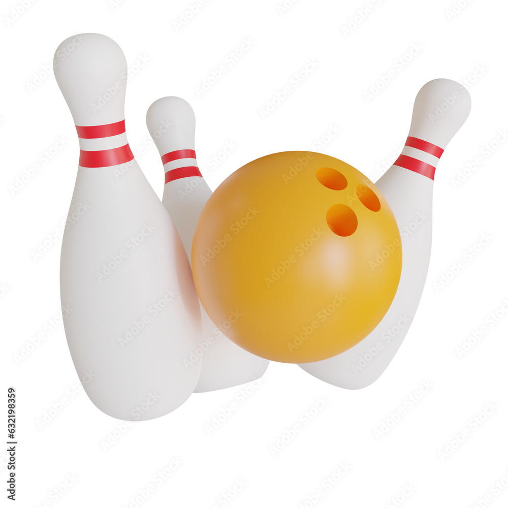 bowling ball and pins 3d rebder,sports equipment bowling ball and pins 3d rebder,sports equipment