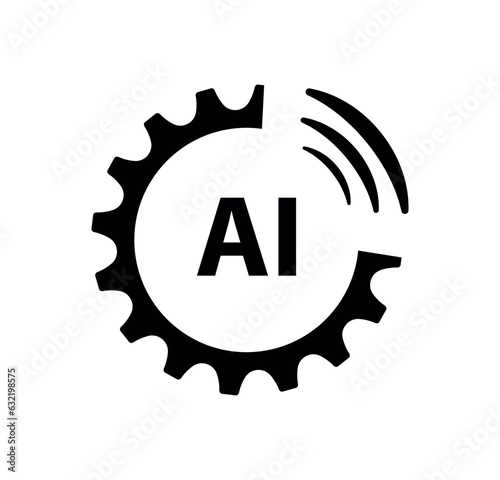 AI icon on white background	