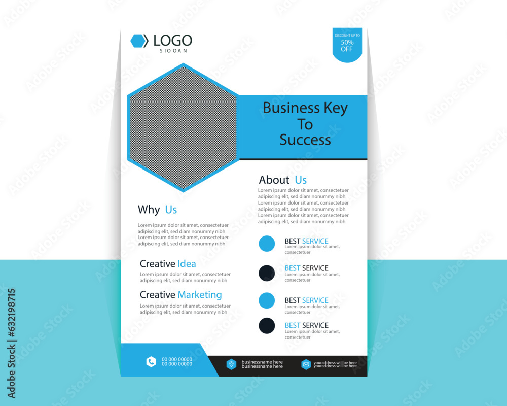 Modern and simple flyer card design with green and dark black color. Modern and simple flyer card design with green and dark black color.