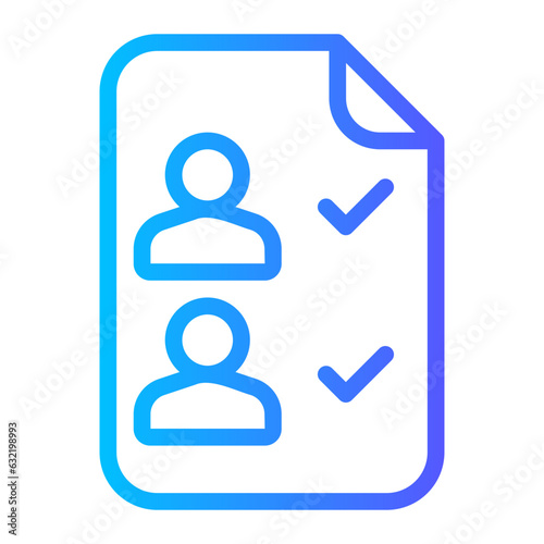 list gradient icon