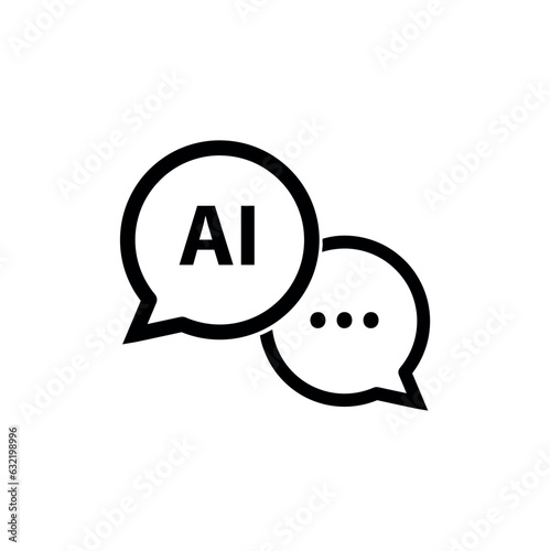 AI icon on white background	