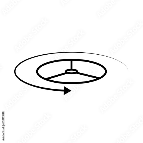 rotating spin flying disc icon vector illustration eps 