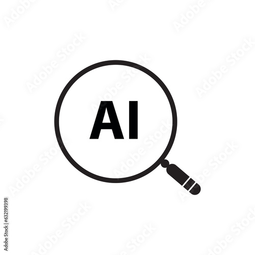 AI icon on white background	