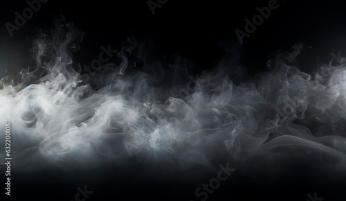 White smoke or fog effect, generative AI
