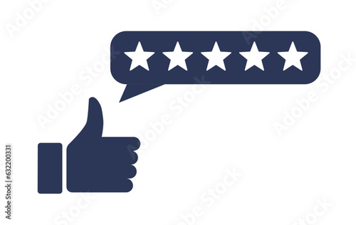 5 Star customer review quality rate satisfaction best service recommend. 5 star rate icon success vector icon.