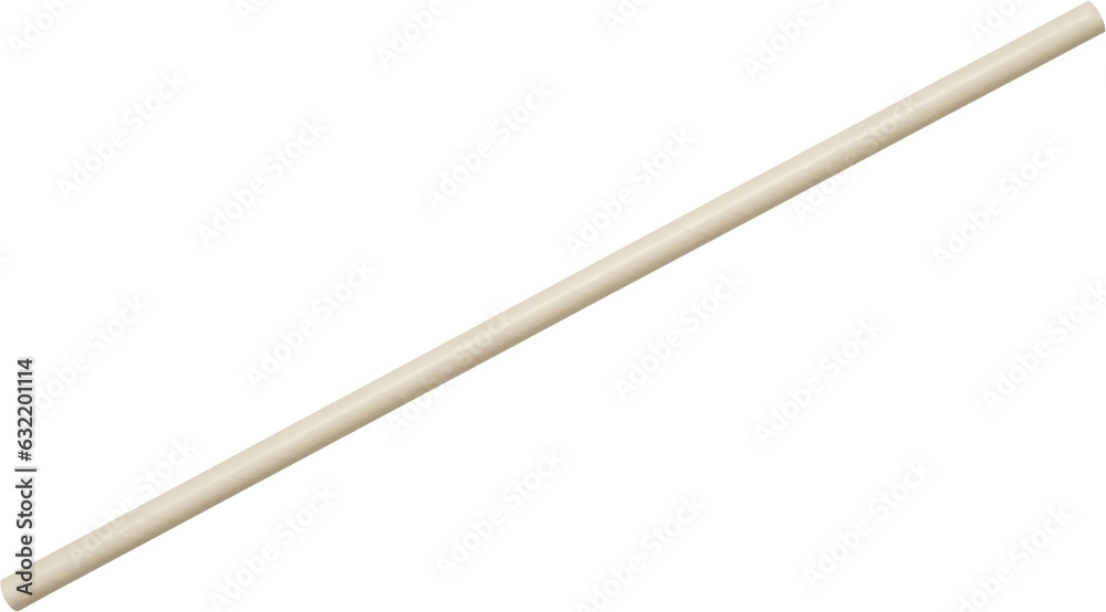 Biodegradable eco friendly white paper drinking straw isolated on white background Biodegradable eco friendly white paper drinking straw isolated on white background