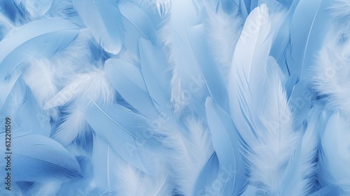 Blue feathers background