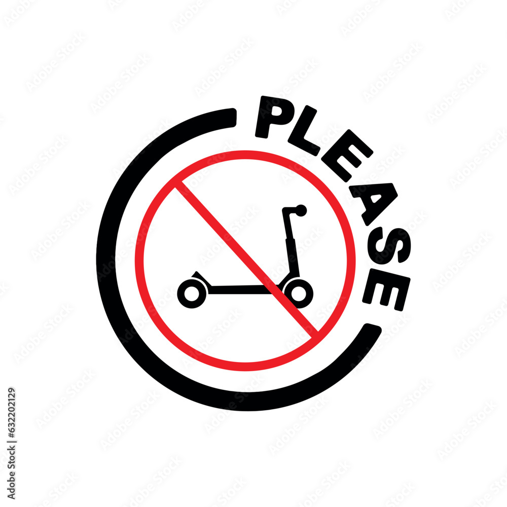 scooter sign on white background scooter sign on white background