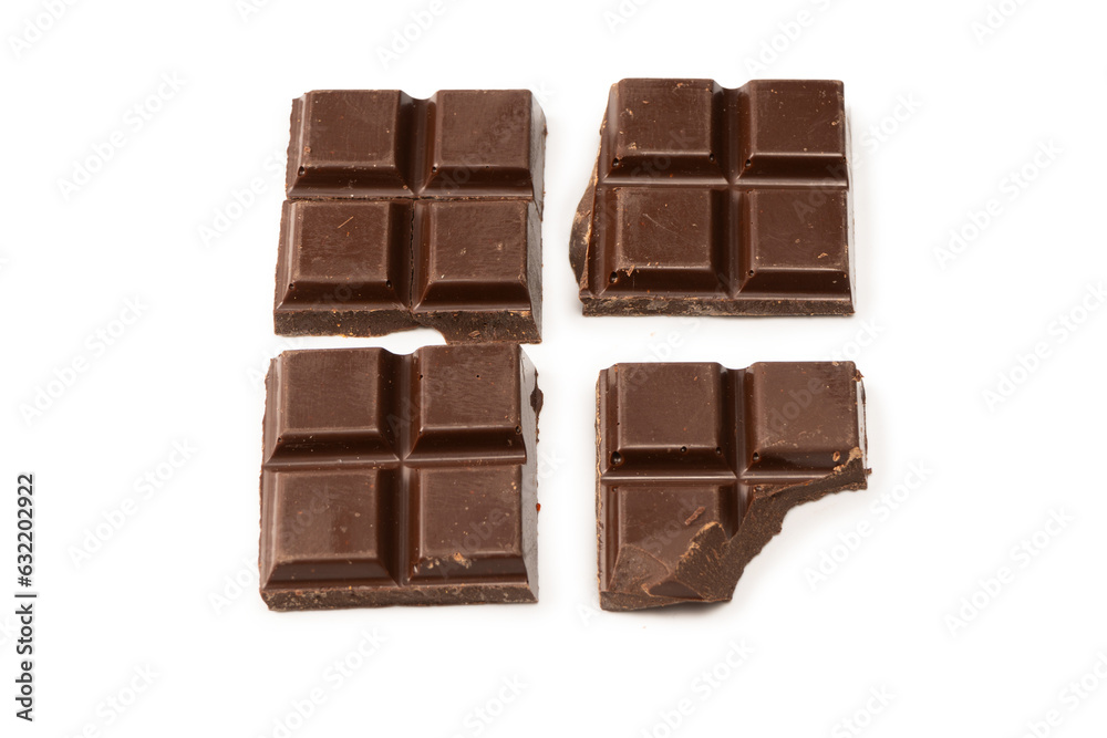 A chocolate bar isolated on white background. A chocolate bar isolated on white background.