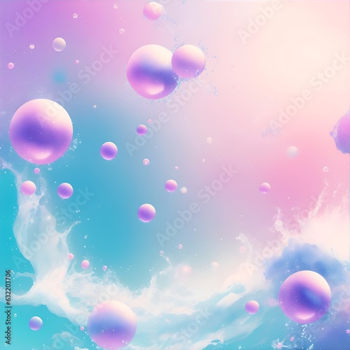 Bubbles flurry pastel colorful gradient