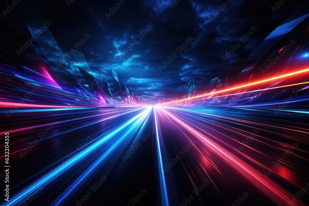 Abstract futuristic background Data Transfer. technology concept. Futuristic cyberspace background. Generative AI Abstract futuristic background Data Transfer. technology concept. Futuristic cyberspace background. Generative AI