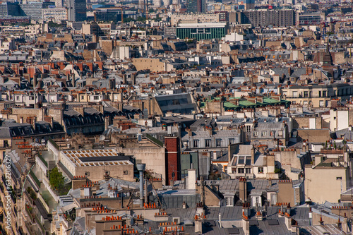 Paris, France, Cityscape, Rooftops, Buildings, Aerial View, High Angle,