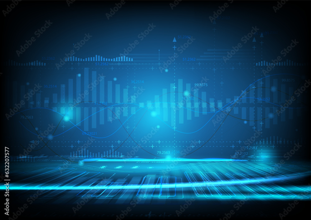 Naklejka premium Cloud technology. Integrated digital web concept background. digital service or application with data transmission. Network computing technologies. Hi-tech digital technology concept