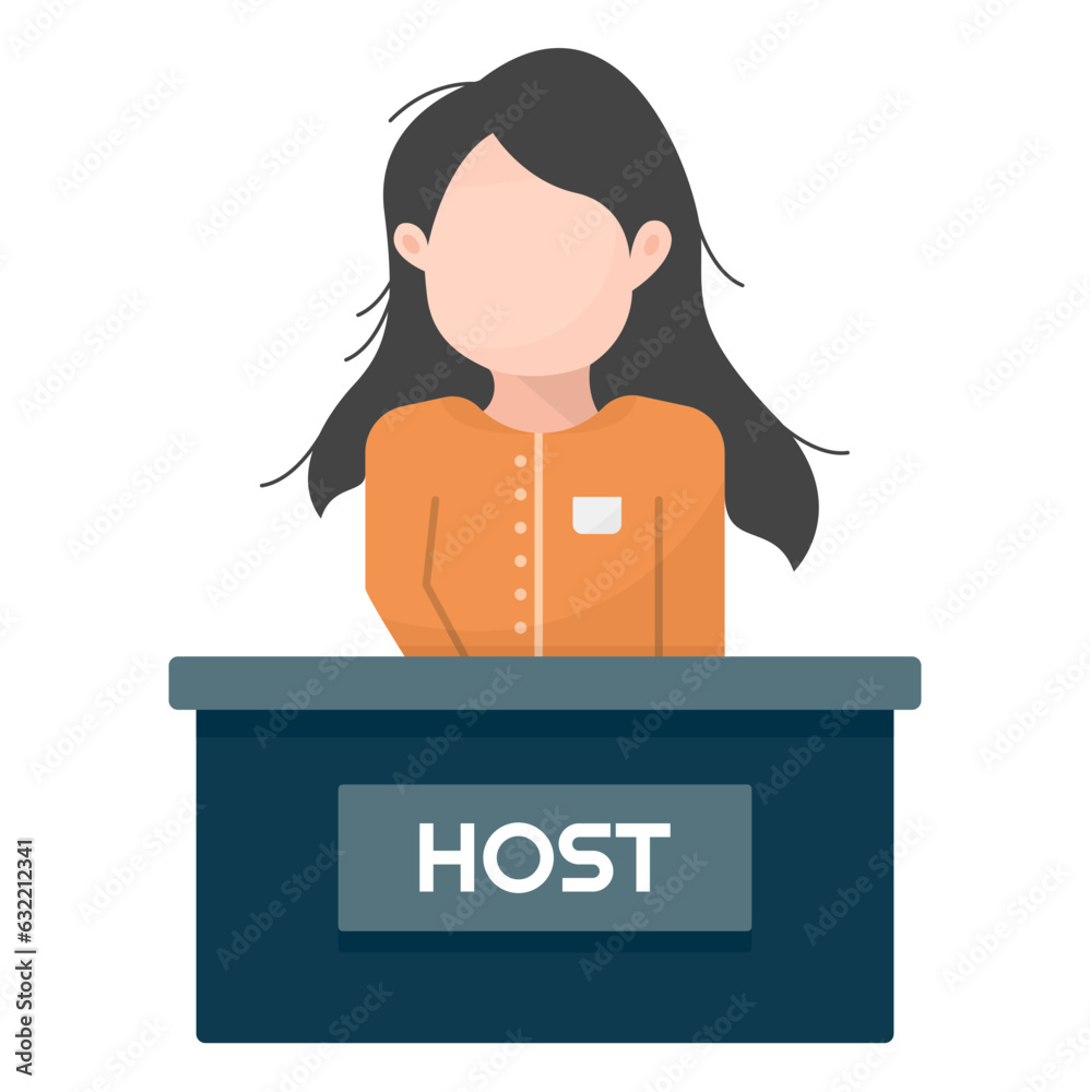 female presenter