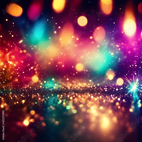 Rainbow effect glitter lights © MSamir