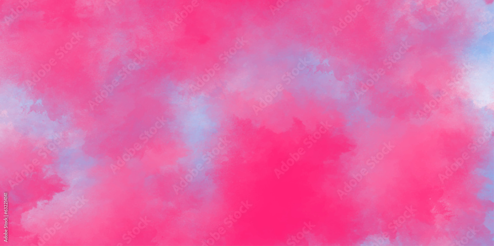 Beautiful abstract color pink texture background on white surface granite, orange and pink cloud sky on art graphics, pink background. Abstract painted watercolor background on paper texture.