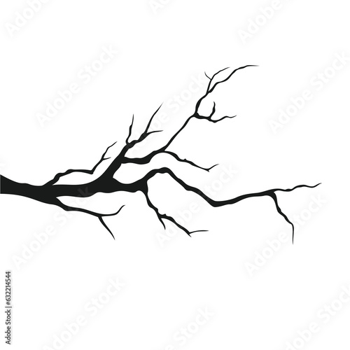 branch silhouette vector art illustration design