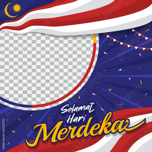 Hari Merdeka greeting twibbon, which means Malaysia Independence Day