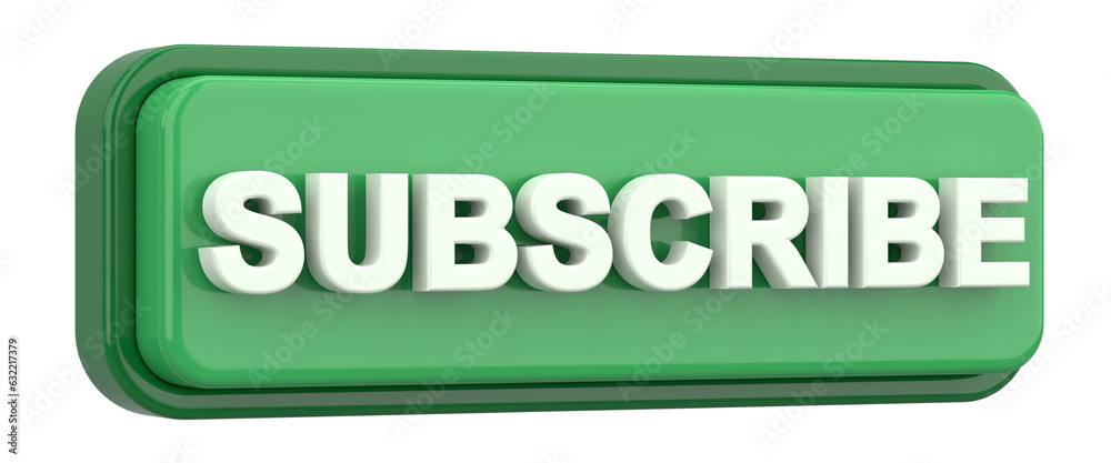Subscribe button. 3D button. 3D illustration. Subscribe button. 3D button. 3D illustration.