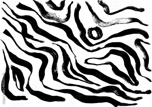 Grunge Ink Dry Brush Abstract Background.