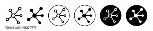 Molecule vector icon set. bio chemical atomic model sign. hormone formula or atom structure symbol. photo