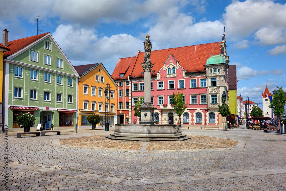 Mindelheim, medieval Old town in Allgau, Germany