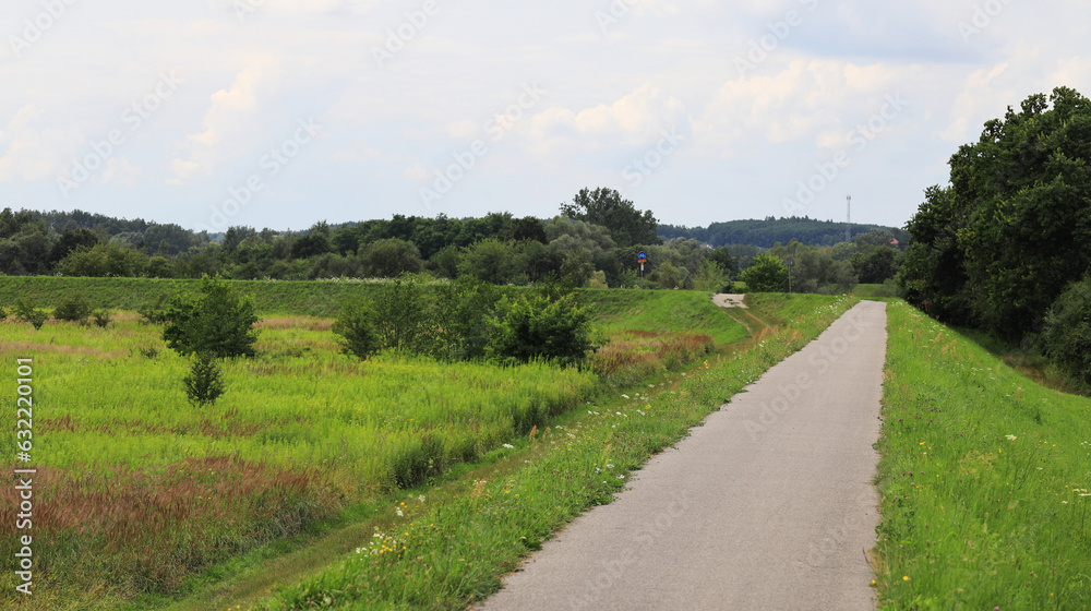 Bicycle path around Tyniec. Near Krakow, Poland. Bicycle path around Tyniec. Near Krakow, Poland.