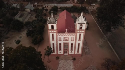 Aerial view of the church Huila Province Chibia Angola photo