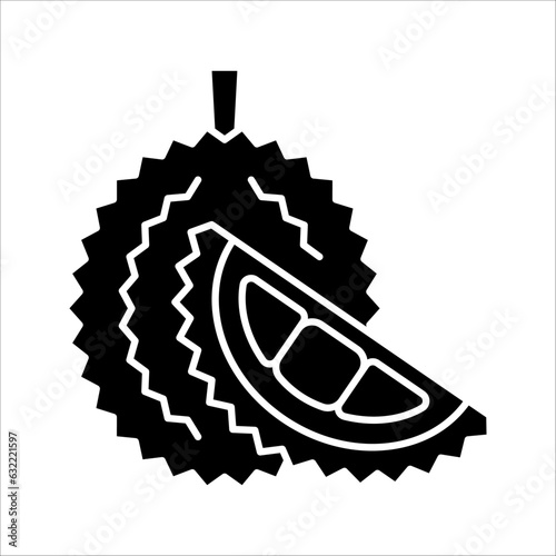 Durian fruit line icon. linear style sign for mobile concept and web design. Ripe durian outline vector illustration on white background